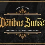 Denibas Sunset Display Font - Fonte Grátis Denibas Sunset Display Font