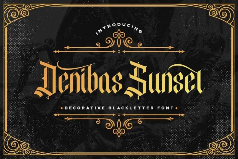 Denibas Sunset Display Font