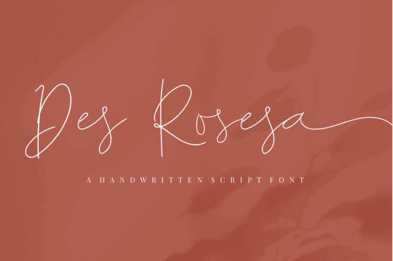 Des Rosesa Handwritten Font
