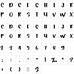 Mapa de caracteres da fonte Designer Font