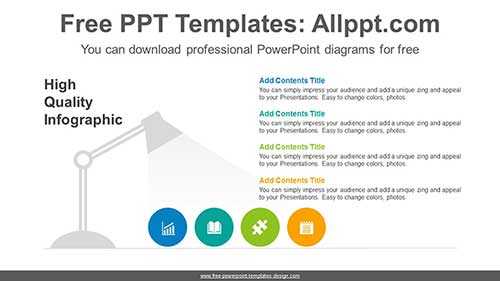 Desk Lamp Highlight PowerPoint Diagram