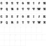 Mapa de caracteres da fonte Desmo Soil Font