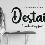 Destain Handwriting Font - Fonte Grátis Destain Handwriting Font