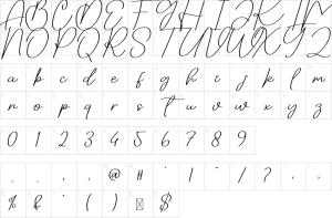 Mapa de caracteres da fonte Destination Font