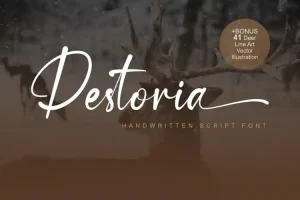 Destoria Calligraphy Font