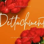 Dettachment Handwritten Font - Fonte Grátis Dettachment Handwritten Font