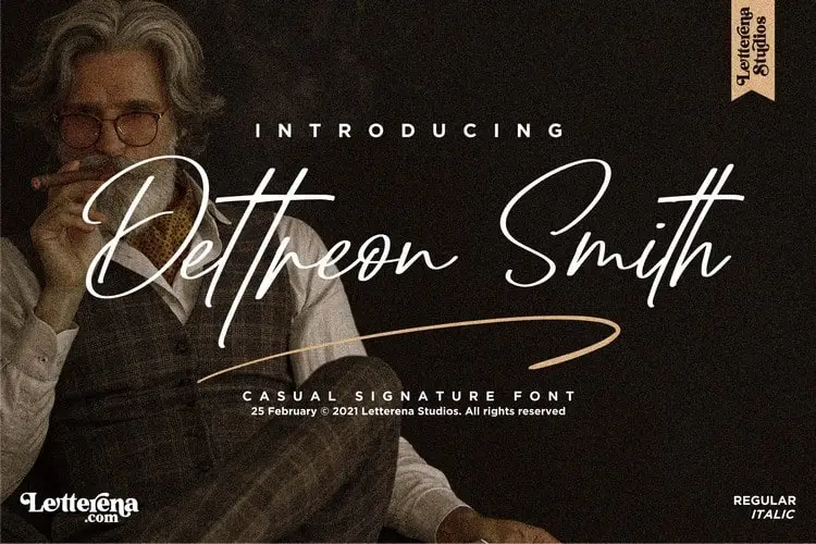 Dettreon Smith Script Font