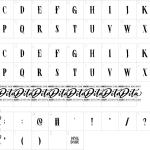 Mapa de caracteres da fonte Devil Inside Font