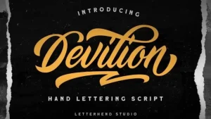 Devilion Bold Script Font