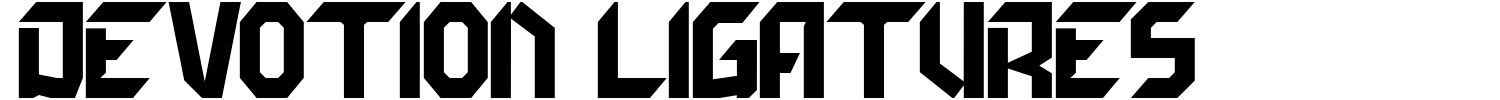 Devotion Ligatures Font