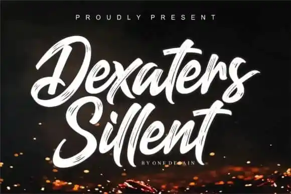 Dexaters Sillent Brush Font