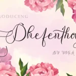 Dhefentha Calligraphy Font - Fonte Grátis Dhefentha Calligraphy Font