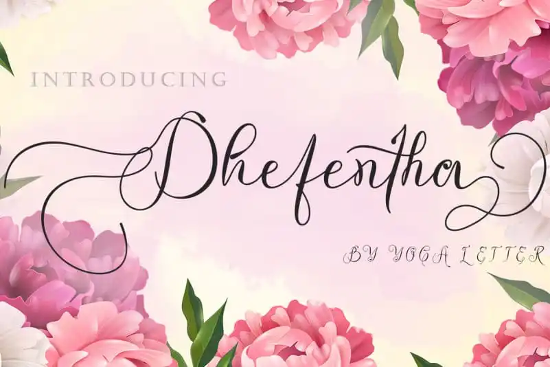 Dhefentha Calligraphy Font