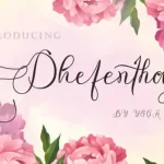 Dhefentha Calligraphy Font
