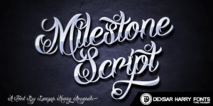 DHF Milestone Script font