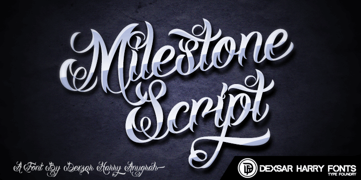 DHF Milestone Script font
