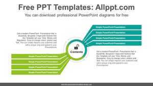 Diagonal bent banners PowerPoint Diagram Template
