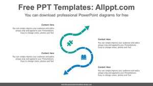 Diagonal curve arrow PowerPoint Diagram Template
