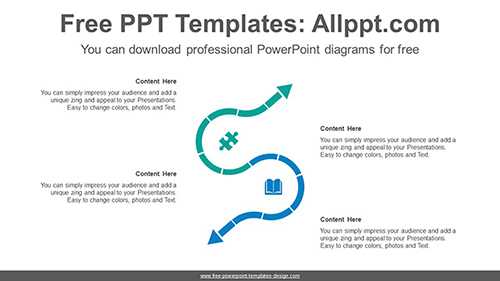 Diagonal curve arrow PowerPoint Diagram Template