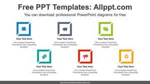 Diagonal Emphasis Square PowerPoint Diagram