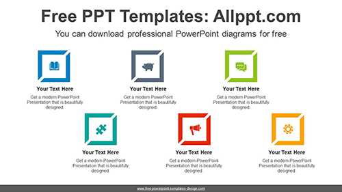 Diagonal Emphasis Square PowerPoint Diagram