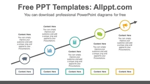 Diagonal up arrow PowerPoint Diagram Template