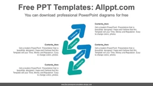 Diagonally pointing arrow PowerPoint Diagram Template