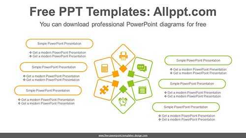 Diamond Flower PowerPoint Diagram