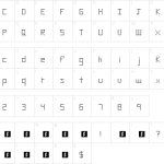 Mapa de caracteres da fonte Diamond Font