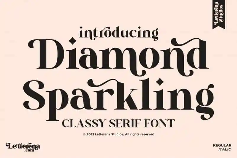 Diamond Sparkling Serif Font