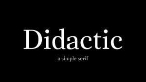 Didactic Font Family › Fontesk