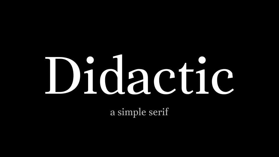 Didactic Font Family › Fontesk