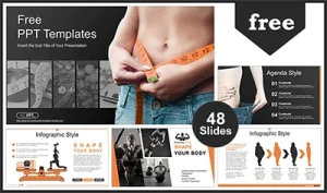 Diet Fitness Sports Concept PowerPoint Templates
