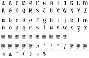 Mapa de caracteres da fonte Different Messages Font