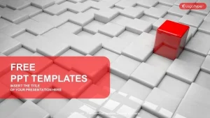 Different red quadrangle PowerPoint Templates