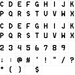 Differentiator Font - Fonte Grátis Mapa de caracteres da fonte Differentiator Font