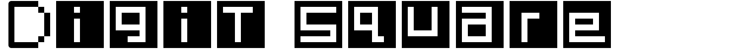 Digit square Font