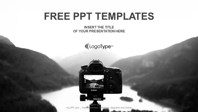 Digital Camera the River View PowerPoint Templates