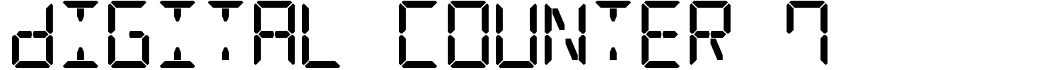 Digital Counter 7 Font