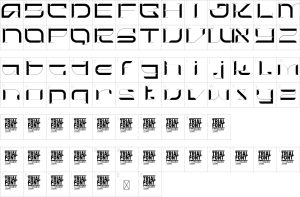 Mapa de caracteres da fonte Digital Divide Font