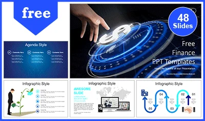 Digital Dollar Sign PowerPoint Templates
