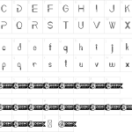 Mapa de caracteres da fonte Dignified Font