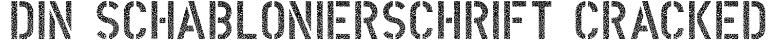 DIN Schablonierschrift Cracked Font