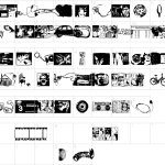 Mapa de caracteres da fonte Dingdong Font
