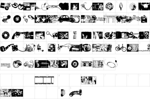 Mapa de caracteres da fonte Dingdong Font