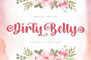 Dirly Belly Script Font