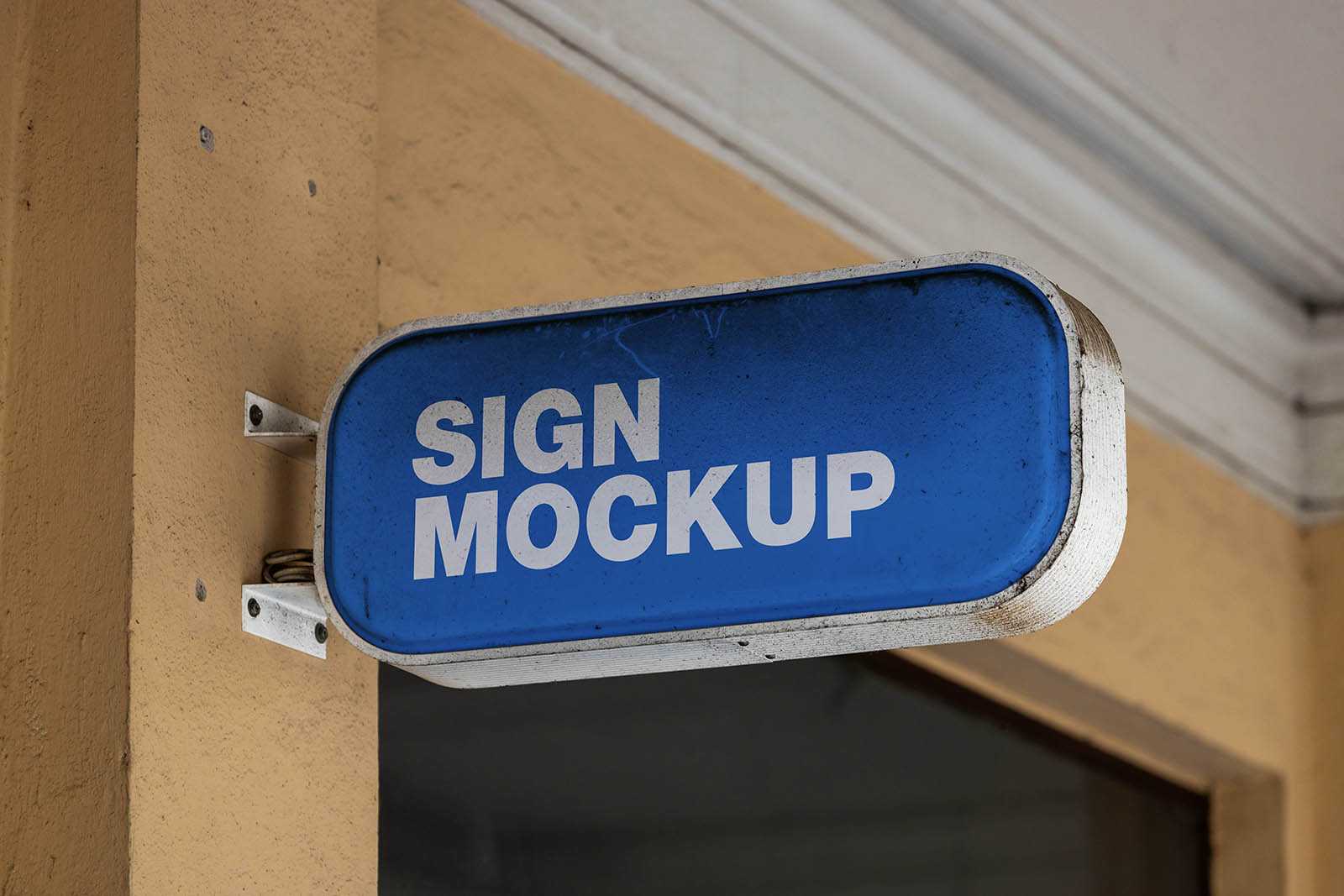 Dirty signboard mockup