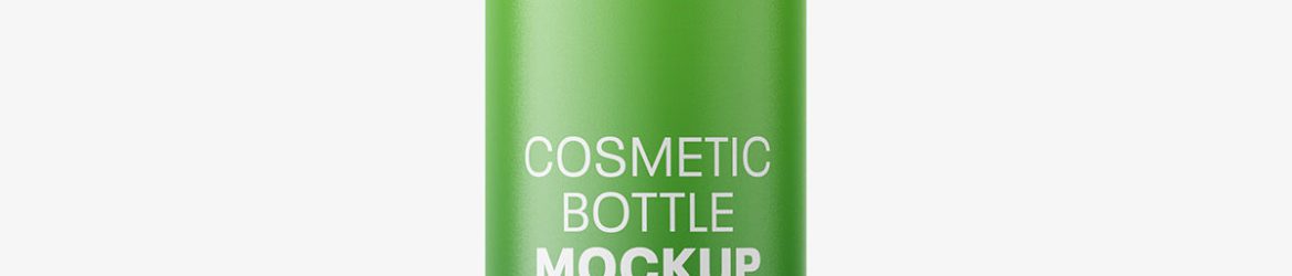 Disc top cap bottle mockup / matt
