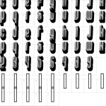 Mapa de caracteres da fonte Disco Font
