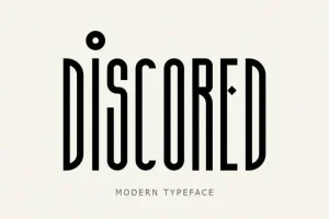 Discored Display Font